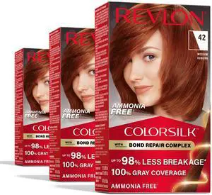 with Bond Repair Complex, Auburn Permanent Hair Color, 100% Gray Coverage, Ammonia Free Hair Dye, Vegan Keratin, 42 Medium Auburn (Pack of 3) with Bond Repair Complex, Auburn Permanent Hair Color, 100% Gray Coverage, Ammonia Free Hair Dye, Vegan Keratin, 42 Medium Auburn (Pack of 3)