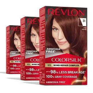with Bond Repair Complex, Auburn Permanent Hair Color, 100% Gray Coverage, Ammonia Free Hair Dye, Vegan Keratin, 31 Dark Auburn (Pack of 3) with Bond Repair Complex, Auburn Permanent Hair Color, 100% Gray Coverage, Ammonia Free Hair Dye, Vegan Keratin, 31 Dark Auburn (Pack of 3)
