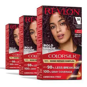Permanent Hair Color with Bond Repair Complex, 38 Vibrant Violet, 3 pack Permanent Hair Color with Bond Repair Complex, 38 Vibrant Violet, 3 pack
