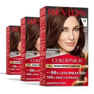 with Bond Repair Complex, Brown Permanent Hair Color, 100% Gray Coverage, Ammonia Free Hair Dye, Vegan Keratin, 37 Dark Golden Brown (Pack of 3) with Bond Repair Complex, Brown Permanent Hair Color, 100% Gray Coverage, Ammonia Free Hair Dye, Vegan Keratin, 37 Dark Golden Brown (Pack of 3)