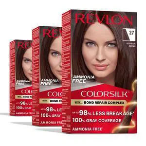 with Bond Repair Complex, Brown Permanent Hair Color, 100% Gray Coverage, Ammonia Free Hair Dye, Vegan Keratin, 27 Deep Rich Brown (Pack of 3) with Bond Repair Complex, Brown Permanent Hair Color, 100% Gray Coverage, Ammonia Free Hair Dye, Vegan Keratin, 27 Deep Rich Brown (Pack of 3)
