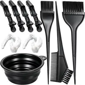 12Pcs Professional Salon Hair Coloring Dyeing Kit, Hair Bleach Dit Hair Coloring Products with Hair Dye Brush, Hair Color Bowl, Hair Clips 12Pcs Professional Salon Hair Coloring Dyeing Kit, Hair Bleach Dit Hair Coloring Products with Hair Dye Brush, Hair Color Bowl, Hair Clips