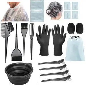21Pcs Hair Dye Kit Professional Hair Coloring Products with Hair Dye Brush, 350ml Hair Color Bowl, Hair Clips, Applicator, Earcover for Salon Bleaching & Hair Coloring at Home 21Pcs Hair Dye Kit Professional Hair Coloring Products with Hair Dye Brush, 350ml Hair Color Bowl, Hair Clips, Applicator, Earcover for Salon Bleaching & Hair Coloring at Home