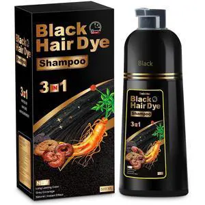 Hair Dye Shampoo 3 in 1 for Gray Hair, Herbal Ingredients Natural Shampoo Hair Dye for Women Men (Black) Hair Dye Shampoo 3 in 1 for Gray Hair, Herbal Ingredients Natural Shampoo Hair Dye for Women Men (Black)