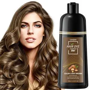 Light Brown Hair Dye Shampoo 3 in 1 Semi Permanent Hair Color for Gray Coverage, Natural Light Brown Hair Dye for Women, with Argan Oil & Ginseng, Ammonia & Paraben Free, 400ml Light Brown Hair Dye Shampoo 3 in 1 Semi Permanent Hair Color for Gray Coverage, Natural Light Brown Hair Dye for Women, with Argan Oil & Ginseng, Ammonia & Paraben Free, 400ml