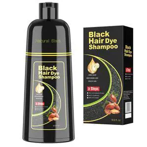 Black Hair Dye Shampoo for Woman & Man, Argan Hair Color Shampoo 3 in 1, Semi-Permanent Gray Hair Coverage, Mild Formula, Lasts 30 Days(16.90 oz) Black Hair Dye Shampoo for Woman & Man, Argan Hair Color Shampoo 3 in 1, Semi-Permanent Gray Hair Coverage, Mild Formula, Lasts 30 Days(16.90 oz)
