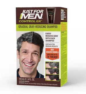 Control GX Grey Reducing Shampoo, Gradual Hair Color with Keratin for Stronger Thicker and Healthier Looking Hair, 4 Fl Oz - Pack of 1 Control GX Grey Reducing Shampoo, Gradual Hair Color with Keratin for Stronger Thicker and Healthier Looking Hair, 4 Fl Oz - Pack of 1