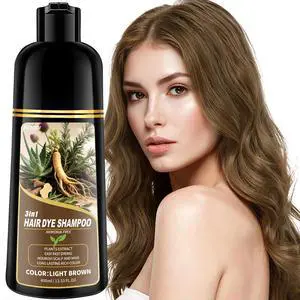 Light Brown Hair Dye Shampoo, 100% Gray Coverage Hair Color Shampoo for Women Men, Ammonia-Free & Paraben Free with Natural Herbal Ingrendients Light Brown Hair Dye Shampoo, 100% Gray Coverage Hair Color Shampoo for Women Men, Ammonia-Free & Paraben Free with Natural Herbal Ingrendients