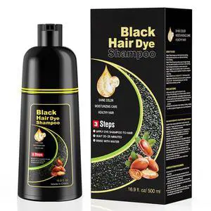 Black Hair Dye Shampoo 3 in 1,Hair Color Shampoo Covers Gray Hair for Women and Men (16.9 fl.oz Black) Black Hair Dye Shampoo 3 in 1,Hair Color Shampoo Covers Gray Hair for Women and Men (16.9 fl.oz Black)