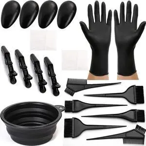 19Pcs Professional Salon Hair Coloring Dyeing Kit, Hair Coloring Products with Hair Dye Brush, Hair Color Bowl, Hair Clips For Hair Dye Tools 19Pcs Professional Salon Hair Coloring Dyeing Kit, Hair Coloring Products with Hair Dye Brush, Hair Color Bowl, Hair Clips For Hair Dye Tools