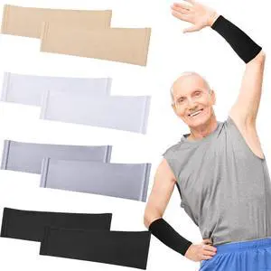 4 Pairs Arm Protection Sleeve for Men Women Sun Forearm Arm Protector Cover Sleeve for Sports Skin Gardening Work(9 Inch Long) 4 Pairs Arm Protection Sleeve for Men Women Sun Forearm Arm Protector Cover Sleeve for Sports Skin Gardening Work(9 Inch Long)