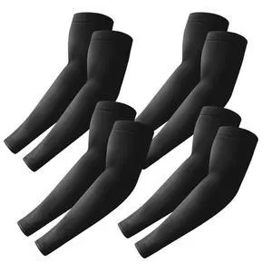 4 Pairs UV Protection Arm Sleeves Cooling Compression Sleeve for Men Women Sports Tattoo Cover Up Black 4 Pairs UV Protection Arm Sleeves Cooling Compression Sleeve for Men Women Sports Tattoo Cover Up Black