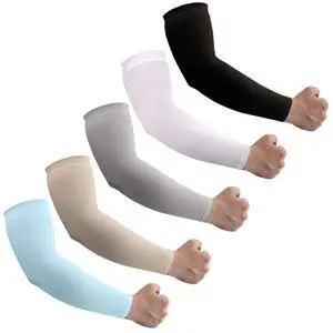 Arm Sleeves for Men and Women - 5 Pairs Compression Sleeves - Cooling Sun Sleeve for Basketball Golf Football Arm Sleeves for Men and Women - 5 Pairs Compression Sleeves - Cooling Sun Sleeve for Basketball Golf Football