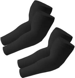 2 Pairs Black Plus Size Arm Sleeves Sun UV Protection Sports Cooling Compression Oversized Sleeves for Men Women 2 Pairs Black Plus Size Arm Sleeves Sun UV Protection Sports Cooling Compression Oversized Sleeves for Men Women