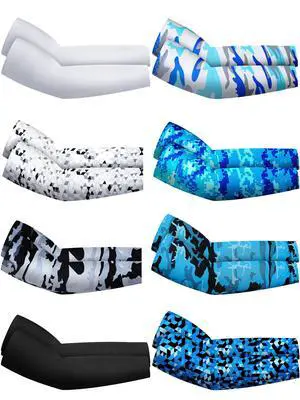 8 Pairs UV Cooling Sun Protection Sleeves to Cover Arms Ice Silk Cooling Compression Sleeve for Men Women 8 Pairs UV Cooling Sun Protection Sleeves to Cover Arms Ice Silk Cooling Compression Sleeve for Men Women