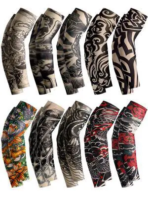20 Pcs Men's Cooling Arm Sleeves Long Fingerless Arm Cover Anti Slip UV Protection Sun Temporary Tattoo Sleeves(Multi Style,Classic Colors,Medium) 20 Pcs Men's Cooling Arm Sleeves Long Fingerless Arm Cover Anti Slip UV Protection Sun Temporary Tattoo Sleeves(Multi Style,Classic Colors,Medium)