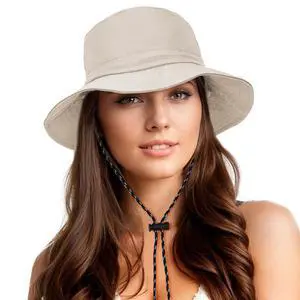 Waterproof Bucket Hats for Woman UPF 50+ Sun Hat UV Protection Packable Rain Hats for Women Lightweight Hiking Hat Beige One Size Waterproof Bucket Hats for Woman UPF 50+ Sun Hat UV Protection Packable Rain Hats for Women Lightweight Hiking Hat Beige One Size