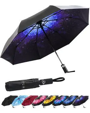 Travel Umbrella Windproof Factory outlet Compact Automatic Umbrellas for Rain Compact Small UV Sun Protection Umbrella Durable Waterproof Lightweight -Fits Backpack Car Purse (Starry Sky) Travel Umbrella Windproof Factory outlet Compact Automatic Umbrellas for Rain Compact Small UV Sun Protection Umbrella Durable Waterproof Lightweight -Fits Backpack Car Purse (Starry Sky)