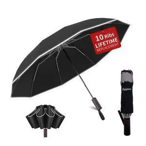 4-in-1 Inverted Travel Umbrella Compact, Automatic Large Umbrellas for Rain & Sun, Portable Windproof Umbrella for Backpack, Reverse Folding Umbrella for UV with Reflective Strips,Lightweight, Black 4-in-1 Inverted Travel Umbrella Compact, Automatic Large Umbrellas for Rain & Sun, Portable Windproof Umbrella for Backpack, Reverse Folding Umbrella for UV with Reflective Strips,Lightweight, Black