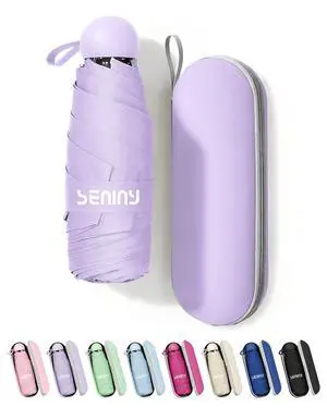 Mini Portable Travel Umbrella with Case - Compact Umbrellas for Rain & Sun UV Protection for Backpack Pocket, Lightweight Folding Small Umbrella, Tiny Purse Size UV Blocker for Kids Women Girls Mini Portable Travel Umbrella with Case - Compact Umbrellas for Rain & Sun UV Protection for Backpack Pocket, Lightweight Folding Small Umbrella, Tiny Purse Size UV Blocker for Kids Women Girls
