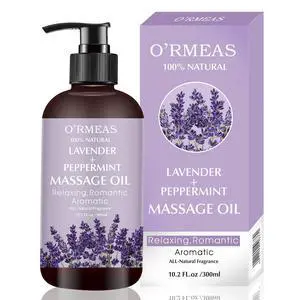 Massage Oil with Lavender and Peppermint Massage Oil for Skin Moisturizing Body Oil Lavender Oil for Men and Women 10.2 fl.oz Massage Oil with Lavender and Peppermint Massage Oil for Skin Moisturizing Body Oil Lavender Oil for Men and Women 10.2 fl.oz