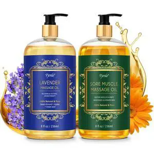 2 Pack Body Massage Oil for Massage Therapy, Sore Muscle Arnica Oil & Lavender Massage Oil for Pain Relief, Massage Relaxing Oil for Calming, Soothes Joints & Muscle, Spa Gift for Him Her 2 Pack Body Massage Oil for Massage Therapy, Sore Muscle Arnica Oil & Lavender Massage Oil for Pain Relief, Massage Relaxing Oil for Calming, Soothes Joints & Muscle, Spa Gift for Him Her