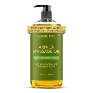 Arnica Sore Muscle Massage Oil for Massage Therapy - Refreshing and Relaxing - Natural Oils with Lavender & Chamomile Essential Oils - All Skin Types - Men & Women Massage Lotion-8 fl oz Arnica Sore Muscle Massage Oil for Massage Therapy - Refreshing and Relaxing - Natural Oils with Lavender & Chamomile Essential Oils - All Skin Types - Men & Women Massage Lotion-8 fl oz