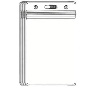 10 Pack Vertical ID Badge Holders Extra Thick Clear Waterproof Sealable PVC Card Sleeves, Compatible with RFID/Proximity/Swipe Cards & Credit Cards 10 Pack Vertical ID Badge Holders Extra Thick Clear Waterproof Sealable PVC Card Sleeves, Compatible with RFID/Proximity/Swipe Cards & Credit Cards