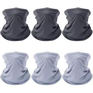 6 Pack Neck Gaiter for Men Women Gator Summer UV Dust Mask Cooling Neck Gaiters Face Cover for Sun Protection Scarf Bandana 6 Pack Neck Gaiter for Men Women Gator Summer UV Dust Mask Cooling Neck Gaiters Face Cover for Sun Protection Scarf Bandana