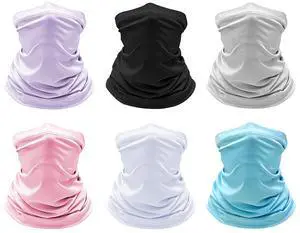 6 Pack Cooling Neck Gaiter Face Cover Mask Summer Breathable Dust UV Bandana Scarf for Men Women Fishing Running Cycling(6PCS Multicolor Light) 6 Pack Cooling Neck Gaiter Face Cover Mask Summer Breathable Dust UV Bandana Scarf for Men Women Fishing Running Cycling(6PCS Multicolor Light)