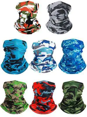 Summer Camo Neck Gaiter UV Protection Cooling Face Mask Sun Hood Bandanas for Men Women Sunscreen Breathable Bandana Summer Camo Neck Gaiter UV Protection Cooling Face Mask Sun Hood Bandanas for Men Women Sunscreen Breathable Bandana