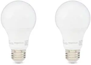 A19 LED Light Bulbs, 60W Equivalent, 9W Energy Efficient, E26 Standard Base, Soft White 2700K, Non-Dimmable, 10,000 Hour Lifetime, Easy to Install, 2-Pack A19 LED Light Bulbs, 60W Equivalent, 9W Energy Efficient, E26 Standard Base, Soft White 2700K, Non-Dimmable, 10,000 Hour Lifetime, Easy to Install, 2-Pack
