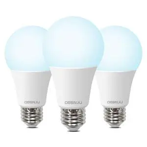 100W Equivalent A19 5000K Daylight LED Light Bulbs, 1500 Lumens, E26 Base, Non-Dimmable, 13W Bright White for Bedroom Home Office, 3 Pack 100W Equivalent A19 5000K Daylight LED Light Bulbs, 1500 Lumens, E26 Base, Non-Dimmable, 13W Bright White for Bedroom Home Office, 3 Pack