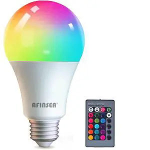 RGB Color Changing Light Bulbs,9W RGB LED Light Bulbs,40W Equivalent A19 E27/E26 Warm White 6500K,16 Color Multicolor Light Bulb Dimmable Light for Home Party Bedroom Outdoor(1Pack) RGB Color Changing Light Bulbs,9W RGB LED Light Bulbs,40W Equivalent A19 E27/E26 Warm White 6500K,16 Color Multicolor Light Bulb Dimmable Light for Home Party Bedroom Outdoor(1Pack)