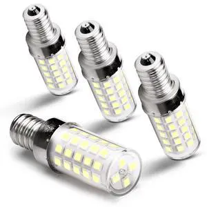 E12 Candelabra LED Light Bulbs 60 Watt Equivalent 6W 6000K Daylight White 550lm E12 C7 T6 Small Base for 120 Volt Chandelier Pendant Ceiling Fan Lighting Table Salt Lamp, Non-dimmable, 4 Pack E12 Candelabra LED Light Bulbs 60 Watt Equivalent 6W 6000K Daylight White 550lm E12 C7 T6 Small Base for 120 Volt Chandelier Pendant Ceiling Fan Lighting Table Salt Lamp, Non-dimmable, 4 Pack