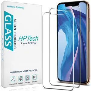 (2 Pack) Screen Protector for iPhone 11 Pro Max, iPhone XS Max 6.5-inch Tempered Glass, 9H Hardness, Bubble Free, Case Friendly (2 Pack) Screen Protector for iPhone 11 Pro Max, iPhone XS Max 6.5-inch Tempered Glass, 9H Hardness, Bubble Free, Case Friendly