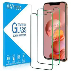 [2 Pack Screen Protector For iPhone 11 Pro Max and iPhone Xs Max Tempered Glass, Case Friendly, Bubble Free, Easy to Install [2 Pack Screen Protector For iPhone 11 Pro Max and iPhone Xs Max Tempered Glass, Case Friendly, Bubble Free, Easy to Install
