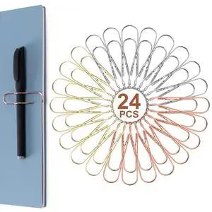 24 Pack Pen Holder for Notebook, Multi-Purpose Metal Paper Clip Pencil Holder, Easy to Use for Office,School,Bank,Classroom Must Haves,Teacher Supplies Accessories,Desk Organizer,Small Gift 24 Pack Pen Holder for Notebook, Multi-Purpose Metal Paper Clip Pencil Holder, Easy to Use for Office,School,Bank,Classroom Must Haves,Teacher Supplies Accessories,Desk Organizer,Small Gift