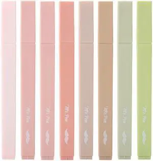 Aesthetic Highlighters No Bleed, 8 Pack, Boho Colors, Chisel Tip Aesthetic Highlighters No Bleed, 8 Pack, Boho Colors, Chisel Tip
