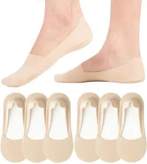 No Show Socks Womens Nylon Non Slip Low Cut Invisible Liner Footies Thin Silk Socks for Flats Loafers Lightweight 6 Pairs Nude Size 9-12 No Show Socks Womens Nylon Non Slip Low Cut Invisible Liner Footies Thin Silk Socks for Flats Loafers Lightweight 6 Pairs Nude Size 9-12