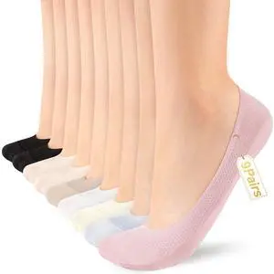 9 Pairs No Show Socks Womens Low Cut Thin Non Slip Footies Invisible Liner Socks for Flats Loafers Sneakers 9 Pairs No Show Socks Womens Low Cut Thin Non Slip Footies Invisible Liner Socks for Flats Loafers Sneakers