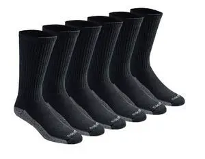 Dri-Tech Original Moisture Control Crew Socks, Available in M-XXL (6, 12, 18 Pairs), Black (6 Pairs), Large Dri-Tech Original Moisture Control Crew Socks, Available in M-XXL (6, 12, 18 Pairs), Black (6 Pairs), Large
