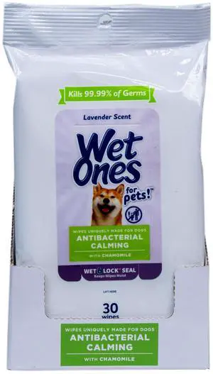 for Pets Antibacterial Calming Dog Wipes with Chamomile and Lavender Scent - Kills 99.99% of Germs, Durable Disposable Paw Wipes for Pets, 30 Count for Pets Antibacterial Calming Dog Wipes with Chamomile and Lavender Scent - Kills 99.99% of Germs, Durable Disposable Paw Wipes for Pets, 30 Count