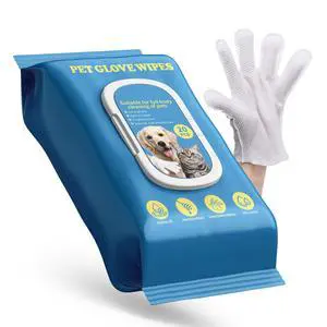 Pet Glove Wipes for Dogs & Cats with Coconut Scent, No Rinse Full Body Cleaning Large Gloves (9.84 x 9.05 inch), Gentle Grooming for Paws Face Ears Eyes Coat, Alcohol Free, 20 Pack Pet Glove Wipes for Dogs & Cats with Coconut Scent, No Rinse Full Body Cleaning Large Gloves (9.84 x 9.05 inch), Gentle Grooming for Paws Face Ears Eyes Coat, Alcohol Free, 20 Pack
