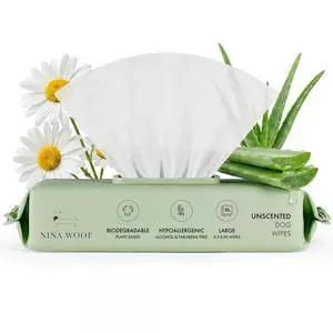 Dog Wipes Fragrance-Free, Alcohol-Free, Hypoallergenic Pet Grooming Wipes with Aloe Vera, Biodegradable, for Dogs & Cats: Paws, Face, Ears & Butt (70 Count) Dog Wipes Fragrance-Free, Alcohol-Free, Hypoallergenic Pet Grooming Wipes with Aloe Vera, Biodegradable, for Dogs & Cats: Paws, Face, Ears & Butt (70 Count)