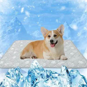 Self Cooling Mat for Dog, 28x39Cool-Chill Cooling Fiber & Endothermic Color Changing Pet Cooling Pad, Foldable & Washable Non-Toxic Summer Pet Blanket Self Cooling Mat for Dog, 28x39Cool-Chill Cooling Fiber & Endothermic Color Changing Pet Cooling Pad, Foldable & Washable Non-Toxic Summer Pet Blanket