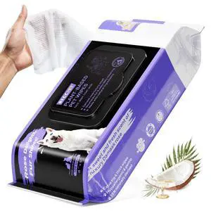 Wipes for Dogs & Cats, Daily Pet Cleaning Wipes for Paws, Butt, Face & Fur, Waterless Grooming Wipes for Dogs, Cats & Horses, Soft Textured Pet Wipes, 100 Count Wipes for Dogs & Cats, Daily Pet Cleaning Wipes for Paws, Butt, Face & Fur, Waterless Grooming Wipes for Dogs, Cats & Horses, Soft Textured Pet Wipes, 100 Count