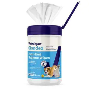 Glandex Rear End Wipes for Dogs & Cats, Anal Gland Hygiene & Deodorizing Dog Wipes for Paws and Butt, Boot The Scoot with DeoPlex Enzyme, Aloe & Vitamin E (75ct) Glandex Rear End Wipes for Dogs & Cats, Anal Gland Hygiene & Deodorizing Dog Wipes for Paws and Butt, Boot The Scoot with DeoPlex Enzyme, Aloe & Vitamin E (75ct)