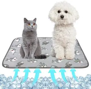 Summer Pet Cooling Mat - Cat Dog Cushion Pad Sleeping Cool Sharks Comfortable Soft for Pets Kids and Adults (Grey Shark, M) Summer Pet Cooling Mat - Cat Dog Cushion Pad Sleeping Cool Sharks Comfortable Soft for Pets Kids and Adults (Grey Shark, M)