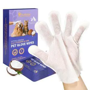 Pet Wipes, Cleaning Glove Wipes for Dogs & Cats Hypoallergenic, Lick-Safe, Full-Body Grooming & Deodorizing Wipes for Daily Care & Travel Friendly (6 Packs) Pet Wipes, Cleaning Glove Wipes for Dogs & Cats Hypoallergenic, Lick-Safe, Full-Body Grooming & Deodorizing Wipes for Daily Care & Travel Friendly (6 Packs)